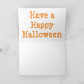 Carte de voeux Halloween/Chat noir (Intérieur)