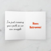 Carte de voeux Halloween Chat Noir (Intérieur)