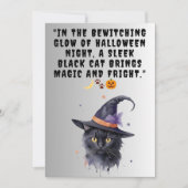 Carte de voeux Halloween Chat noir (Devant)