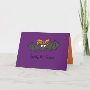 Carte de vœux Halloween - Chauve-souris Spooky Swe