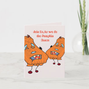 Carte de voeux Halloween : Citrouille dansant