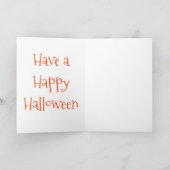 Carte de voeux Halloween/Citrouille et hibou (Intérieur)