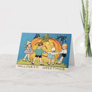 Carte de vœux Halloween de conte de fées vintage