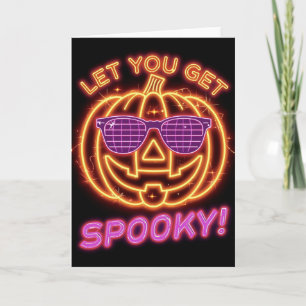 Carte de vœux Halloween Disco Citrouille Rétro – 5