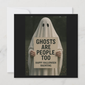 Carte de voeux Halloween Éffrayant - Ghost People