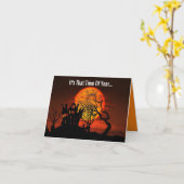 Carte de voeux Halloween éffrayante (Fleur jaune)