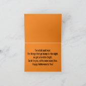 Carte de voeux Halloween éffrayante (Intérieur)