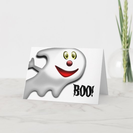 Carte de vœux Halloween Fantôme (Devant)