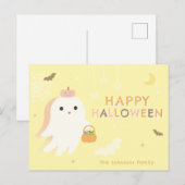 Carte de vœux Halloween fantôme mignon (Devant / Derrière)