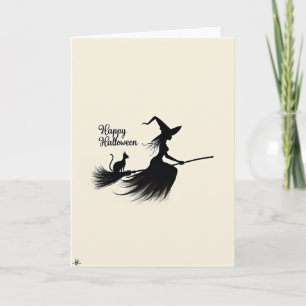 Carte de voeux Halloween Figure volante