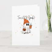 Carte de voeux Halloween Ghost, Trop mignon pour p (Devant)