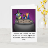 Carte de voeux Halloween Hilariée pour Halloween (Fleur jaune)