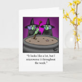 Carte de voeux Halloween Humour personnalisable (Fleur jaune)