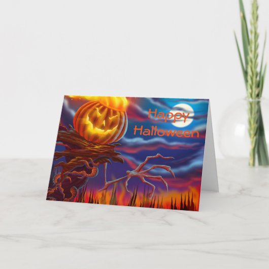 Carte de voeux Halloween/Jack-o-lantern (Devant)