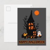Carte de vœux Halloween joyeuse (Devant / Derrière)