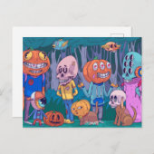 Carte de vœux Halloween mignonne (Devant / Derrière)