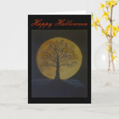 Carte de voeux Halloween Moon Harvest (Fleur jaune)