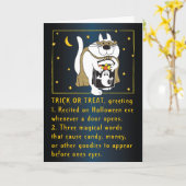 Carte de voeux Halloween ou de traitement (Fleur jaune)