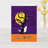 Carte de voeux Halloween Peek-a-BOO (Fleur jaune)