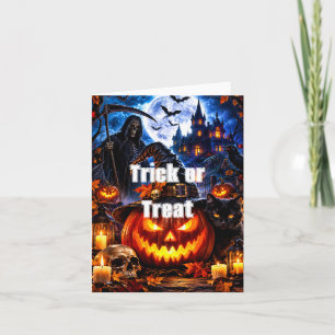 Carte de vœux Halloween pliée
