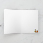 Carte de voeux Halloween - Pomeranian avec chapeau (Intérieur)