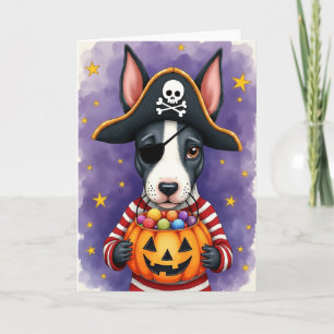 Carte de vœux Halloween pour chiots pirates