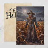 Carte de voeux Halloween Scarecrow (Devant / Derrière)