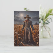 Carte de voeux Halloween Scarecrow (Debout devant)