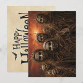 Carte de voeux Halloween Scarecrow (Devant / Derrière)