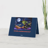 Carte de vœux Halloween/sorcière (Dos)