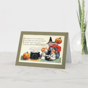 Carte de voeux Halloween/Sorcière