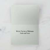 Carte de voeux Halloween sorcière effrayant (Intérieur)
