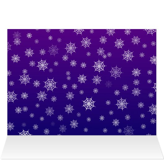 Carte de voeux Halloween Spider Web (Intérieur Horizontal (Haut))