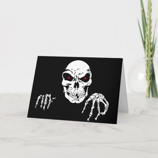 Carte de voeux Halloween/Squelette (Devant)