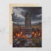 Carte de voeux Halloween Tombstone (Devant / Derrière)