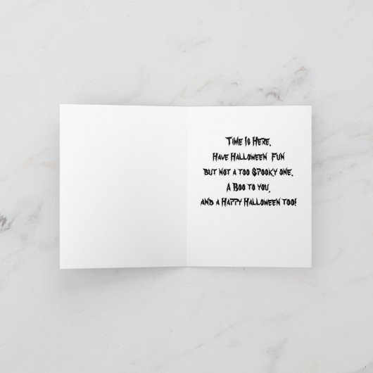 Carte de vœux Halloween Trick Or Treat (Intérieur)