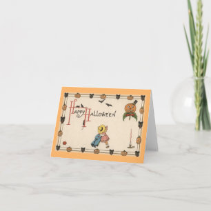 Carte de voeux Halloween vintage