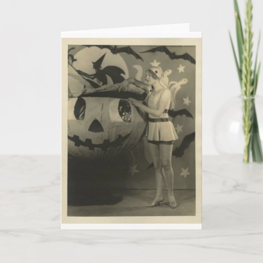 Carte de voeux Halloween vintage (Devant)