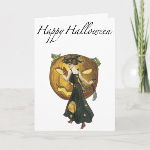 Carte de voeux Halloween vintage