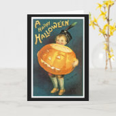 Carte de voeux Halloween vintage (Fleur jaune)