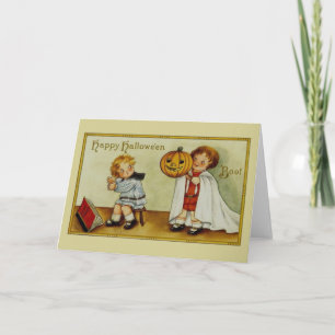 Carte de voeux Halloween vintage