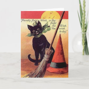 Carte de voeux Halloween vintage