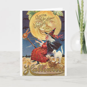 Carte de voeux Halloween vintage