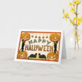 Carte de voeux Halloween vintage (Fleur jaune)