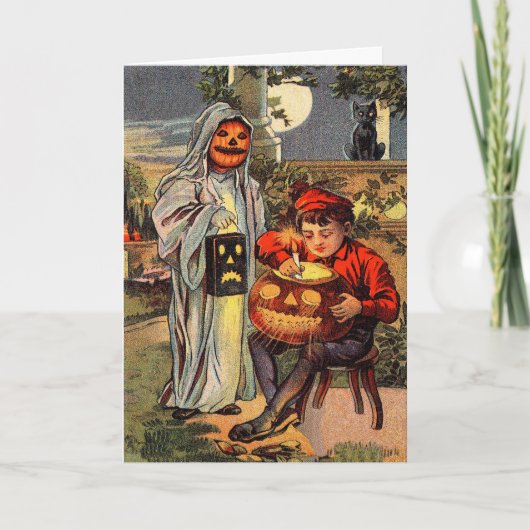 Carte de voeux Halloween vintage (Devant)
