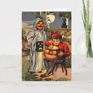 Carte de voeux Halloween vintage