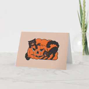 Carte de voeux Halloween vintage