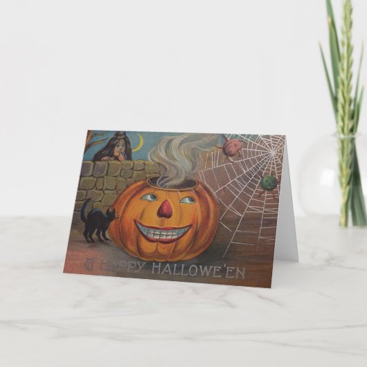 Carte de voeux Halloween vintage (Devant)