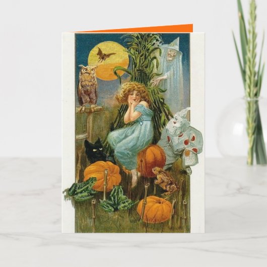 Carte de voeux Halloween vintage (Devant)