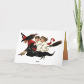 Carte de voeux Halloween Vintage personnalisée (Dos)